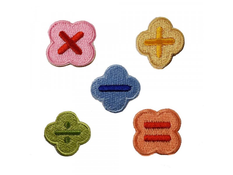 wiskunde symbolen patch set zelfklevend