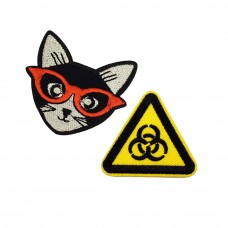 biohazard cat patch set