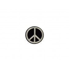 applicatie peace zwart fluweel wit