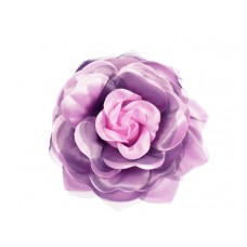 bloem corsage met organza bladeren roze zwart