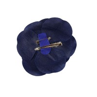 bloem corsage velours indigo blauw