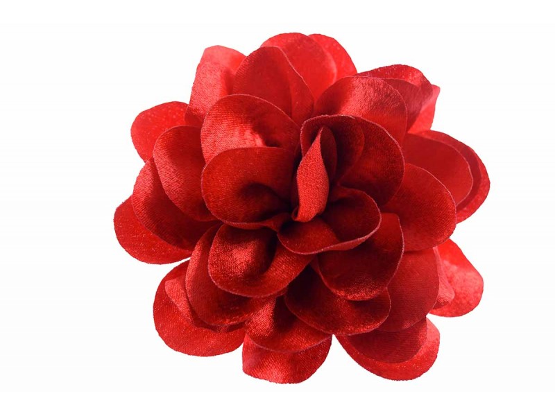 bloem corsage velours rood