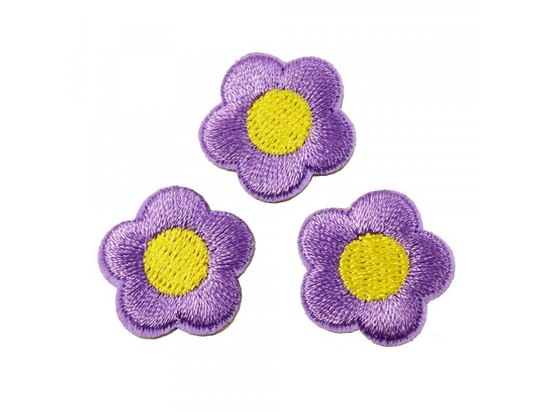 bloemen patch set lila zelfklevend