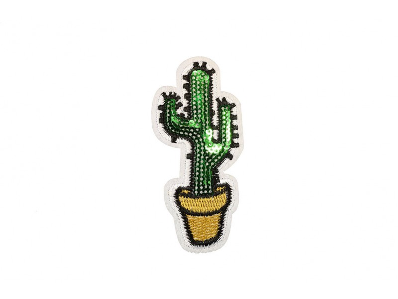 cactus patch in pot met pailletten