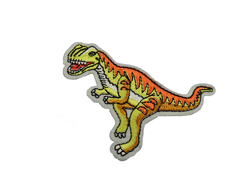 dinosaurus applicatie oranje groen