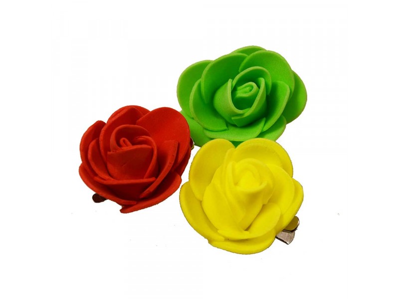 rood  geel  groen roos corsage set klein