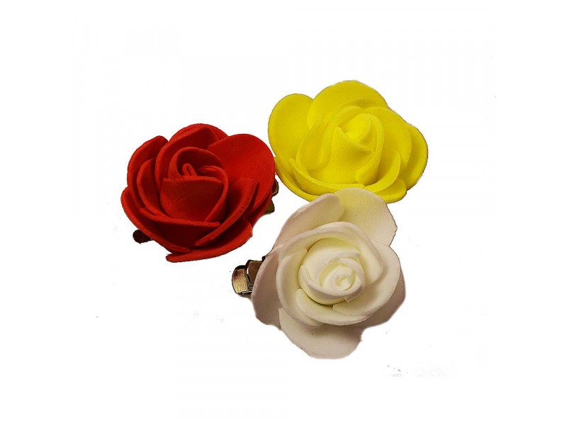 rood wit geel roos corsage set klein