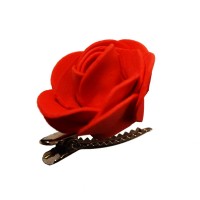 rood wit geel roos corsage set klein