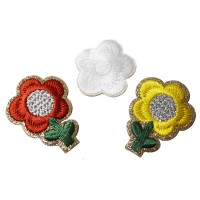 sticker glitter bloemen patch set