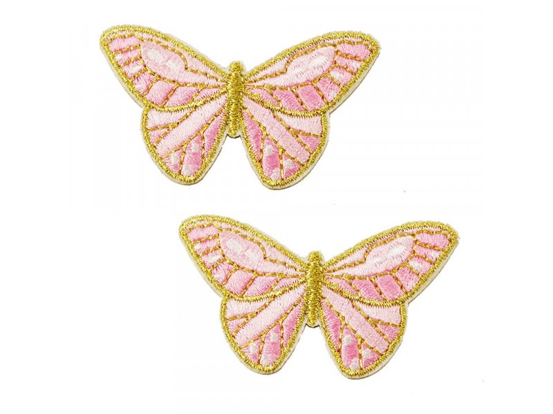 vlinder roze goud patch set zelfklevend