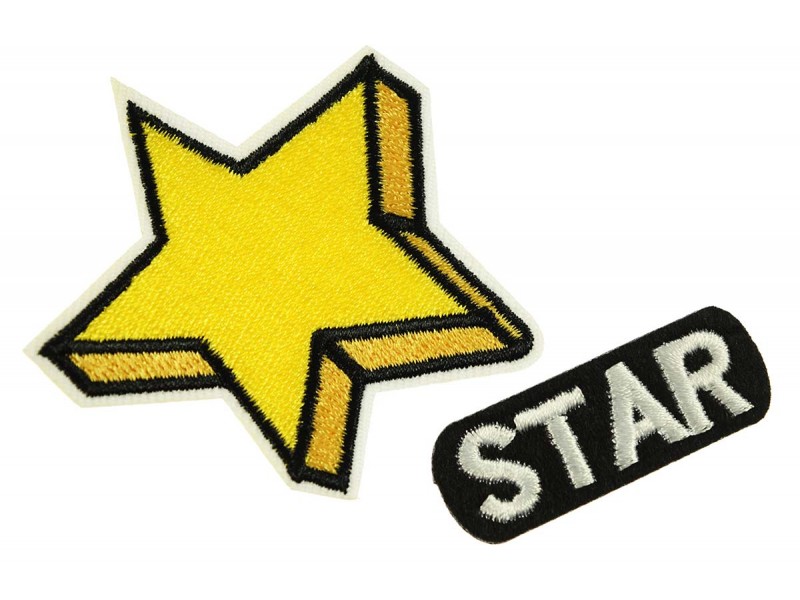 Yellow star patch set