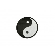 ying yang embleem opstrijkbaar zwart wit 10 cm